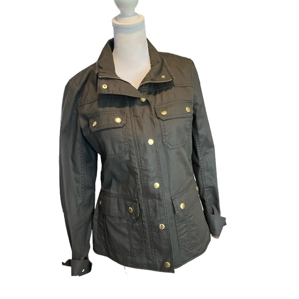 J Crew Resin-coated twill field jacket size XS